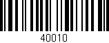 Código de barras (EAN, GTIN, SKU, ISBN): '40010'