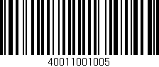 Código de barras (EAN, GTIN, SKU, ISBN): '40011001005'