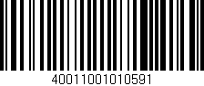 Código de barras (EAN, GTIN, SKU, ISBN): '40011001010591'