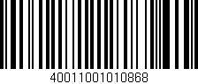 Código de barras (EAN, GTIN, SKU, ISBN): '40011001010868'