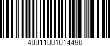 Código de barras (EAN, GTIN, SKU, ISBN): '40011001014496'