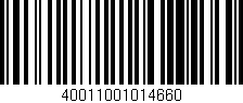 Código de barras (EAN, GTIN, SKU, ISBN): '40011001014660'