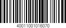 Código de barras (EAN, GTIN, SKU, ISBN): '40011001016070'