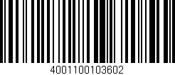 Código de barras (EAN, GTIN, SKU, ISBN): '4001100103602'