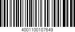 Código de barras (EAN, GTIN, SKU, ISBN): '4001100107649'