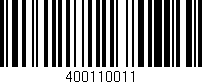 Código de barras (EAN, GTIN, SKU, ISBN): '400110011'