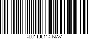 Código de barras (EAN, GTIN, SKU, ISBN): '4001100114-MAV'