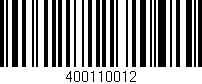 Código de barras (EAN, GTIN, SKU, ISBN): '400110012'