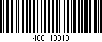 Código de barras (EAN, GTIN, SKU, ISBN): '400110013'