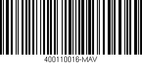 Código de barras (EAN, GTIN, SKU, ISBN): '400110016-MAV'