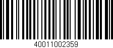 Código de barras (EAN, GTIN, SKU, ISBN): '40011002359'
