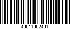Código de barras (EAN, GTIN, SKU, ISBN): '40011002401'