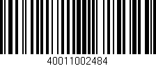 Código de barras (EAN, GTIN, SKU, ISBN): '40011002484'