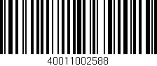 Código de barras (EAN, GTIN, SKU, ISBN): '40011002588'