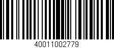 Código de barras (EAN, GTIN, SKU, ISBN): '40011002779'