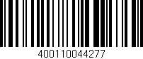 Código de barras (EAN, GTIN, SKU, ISBN): '400110044277'
