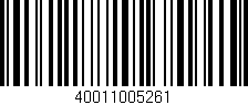 Código de barras (EAN, GTIN, SKU, ISBN): '40011005261'
