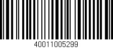 Código de barras (EAN, GTIN, SKU, ISBN): '40011005299'