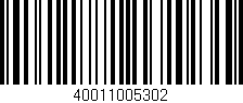 Código de barras (EAN, GTIN, SKU, ISBN): '40011005302'