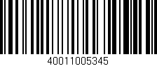 Código de barras (EAN, GTIN, SKU, ISBN): '40011005345'