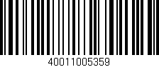 Código de barras (EAN, GTIN, SKU, ISBN): '40011005359'