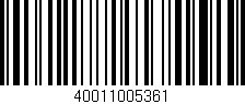 Código de barras (EAN, GTIN, SKU, ISBN): '40011005361'
