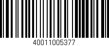 Código de barras (EAN, GTIN, SKU, ISBN): '40011005377'