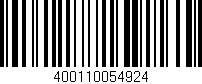 Código de barras (EAN, GTIN, SKU, ISBN): '400110054924'