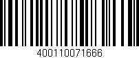 Código de barras (EAN, GTIN, SKU, ISBN): '400110071666'