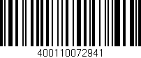 Código de barras (EAN, GTIN, SKU, ISBN): '400110072941'