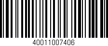 Código de barras (EAN, GTIN, SKU, ISBN): '40011007406'