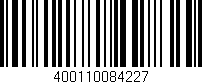 Código de barras (EAN, GTIN, SKU, ISBN): '400110084227'