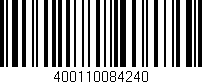Código de barras (EAN, GTIN, SKU, ISBN): '400110084240'