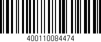 Código de barras (EAN, GTIN, SKU, ISBN): '400110084474'