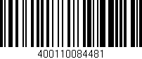 Código de barras (EAN, GTIN, SKU, ISBN): '400110084481'
