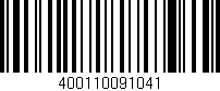 Código de barras (EAN, GTIN, SKU, ISBN): '400110091041'
