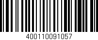 Código de barras (EAN, GTIN, SKU, ISBN): '400110091057'