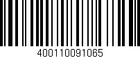 Código de barras (EAN, GTIN, SKU, ISBN): '400110091065'