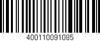 Código de barras (EAN, GTIN, SKU, ISBN): '400110091085'