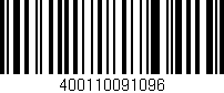 Código de barras (EAN, GTIN, SKU, ISBN): '400110091096'