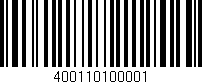 Código de barras (EAN, GTIN, SKU, ISBN): '400110100001'