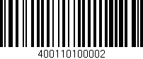 Código de barras (EAN, GTIN, SKU, ISBN): '400110100002'