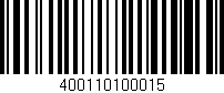 Código de barras (EAN, GTIN, SKU, ISBN): '400110100015'