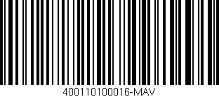 Código de barras (EAN, GTIN, SKU, ISBN): '400110100016-MAV'