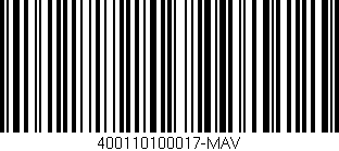 Código de barras (EAN, GTIN, SKU, ISBN): '400110100017-MAV'
