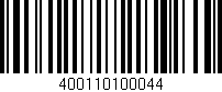 Código de barras (EAN, GTIN, SKU, ISBN): '400110100044'