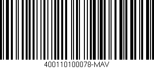 Código de barras (EAN, GTIN, SKU, ISBN): '400110100078-MAV'
