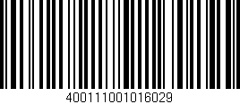 Código de barras (EAN, GTIN, SKU, ISBN): '400111001016029'