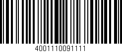Código de barras (EAN, GTIN, SKU, ISBN): '4001110091111'