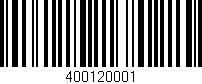 Código de barras (EAN, GTIN, SKU, ISBN): '400120001'